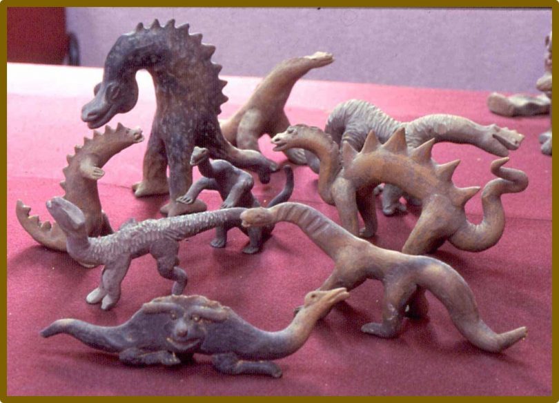 pink dinosaur figurines
