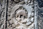 stone stegosaurus temple Cambodian